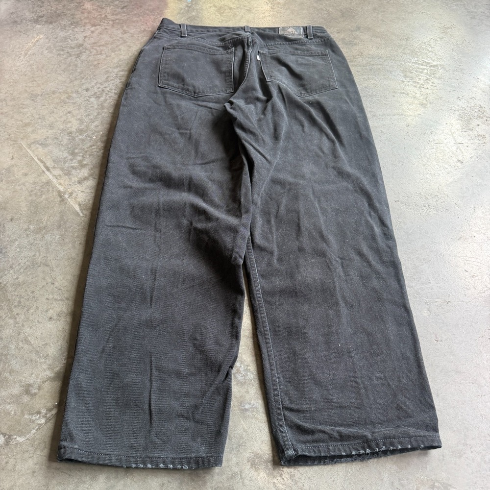 VTG 2000s Levis SilverTab Baggy Black Jeans Wide Leg Skate Y2K Mens 34x31 Clean